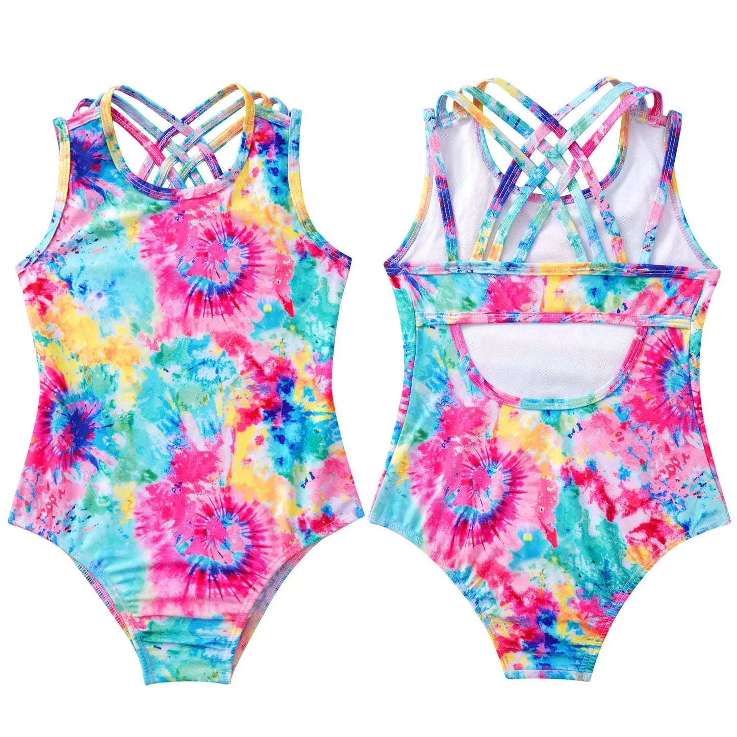 4-16Y Kids Girls Swimsuit New Children Swimwear One piece Swimming Outfit Summer Bathing Bikini Pool Beachwear Jumpsuit