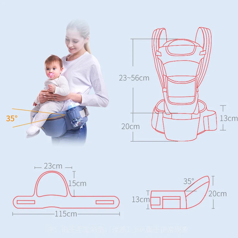 0-48M Ergonomic Baby Carrier Backpack Infant Baby Hipseat Carrier Front Facing Ergonomic Kangaroo Baby Wrap Sling Travel