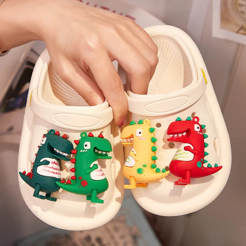 New Hole Shoes DIY Accessories 3D Cartoon Dinosaur Garden Shoe Decorations Removable Designer Shoe Buckle Kids Boys Girls Gifts