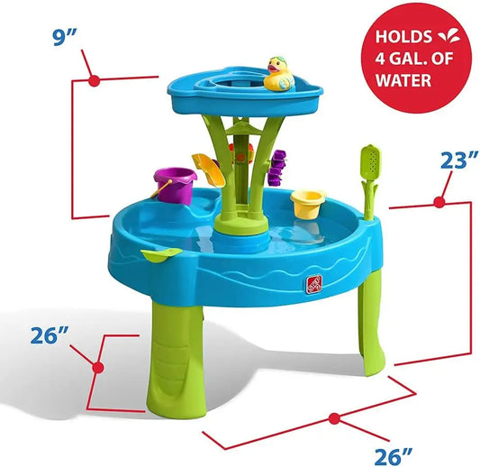 Summer Showers Splash Tower Water Table for Kids, Outdoor Kids Water Sensory Table, 8Pcs Water Toy Accessories, Multiple Choices