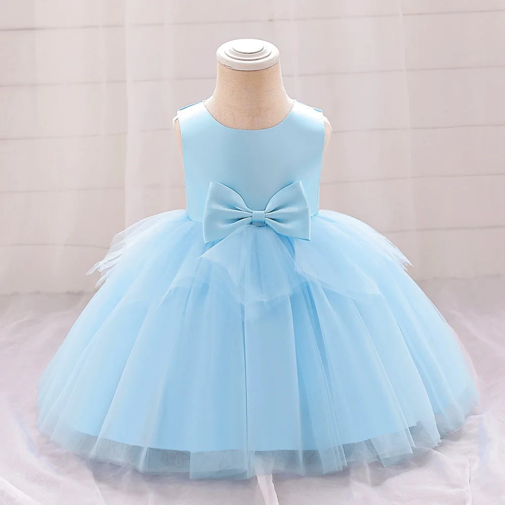 Girls Party Dress 4 Colors 4Y-7Y Kids Ball Gown Wedding Birthday Piano Dresses Princess Evening Skirt Children Costume Wholesale