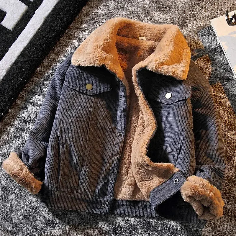 Kids Winter Clothes Boys Wool Coat Casual Autumn Plaid Warm Children Outwear Toddler Winter Coat Boys Jacket ４－１２ Years Old