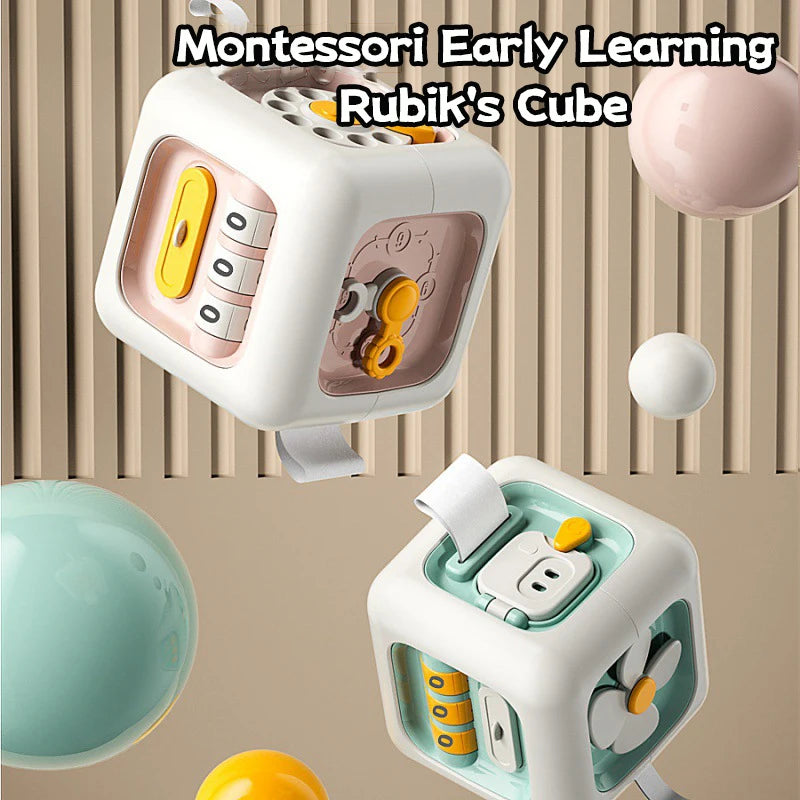 6 in 1 Drawer Cube Montessori Educational Toys Activity Cube Baby Sensory Busy Board Toys Baby Practice Skills Learning Toys