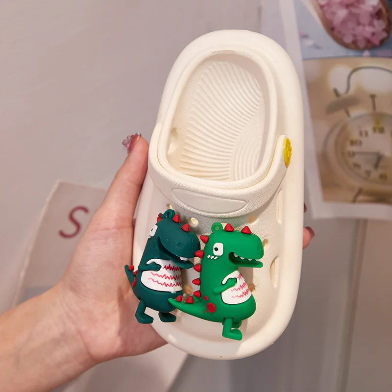 New Hole Shoes DIY Accessories 3D Cartoon Dinosaur Garden Shoe Decorations Removable Designer Shoe Buckle Kids Boys Girls Gifts