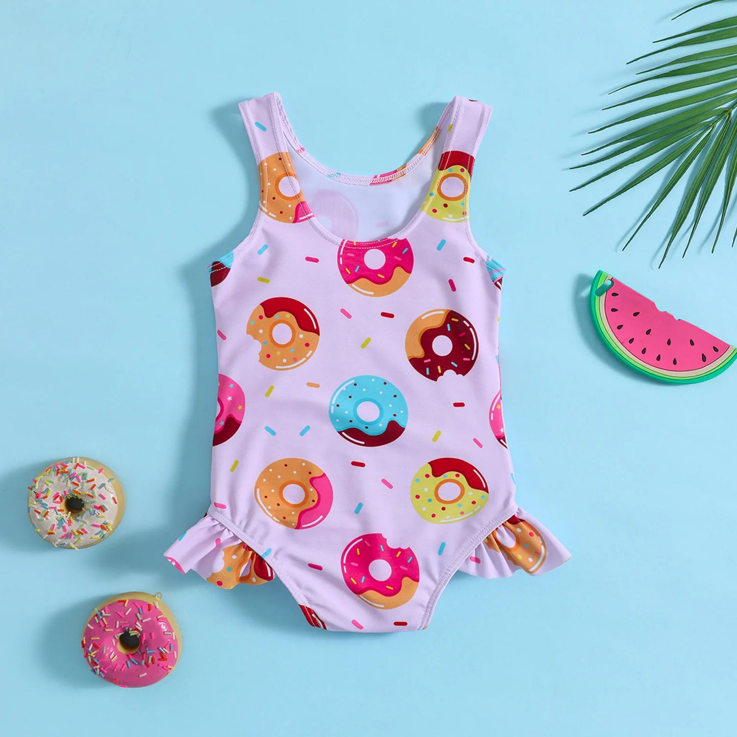 Girls Sleeveless Swimsuit Summer One-piece Swimwear for Kids Children Swimming Suit Toddler Bath Clothes Baby Clothing