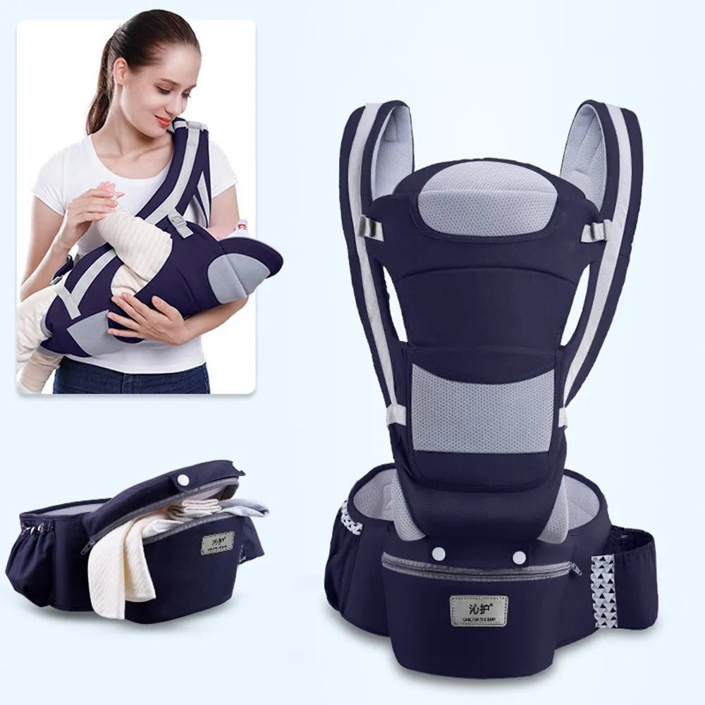 0-48M Ergonomic Baby Carrier Backpack Infant Baby Hipseat Carrier Front Facing Ergonomic Kangaroo Baby Wrap Sling Travel