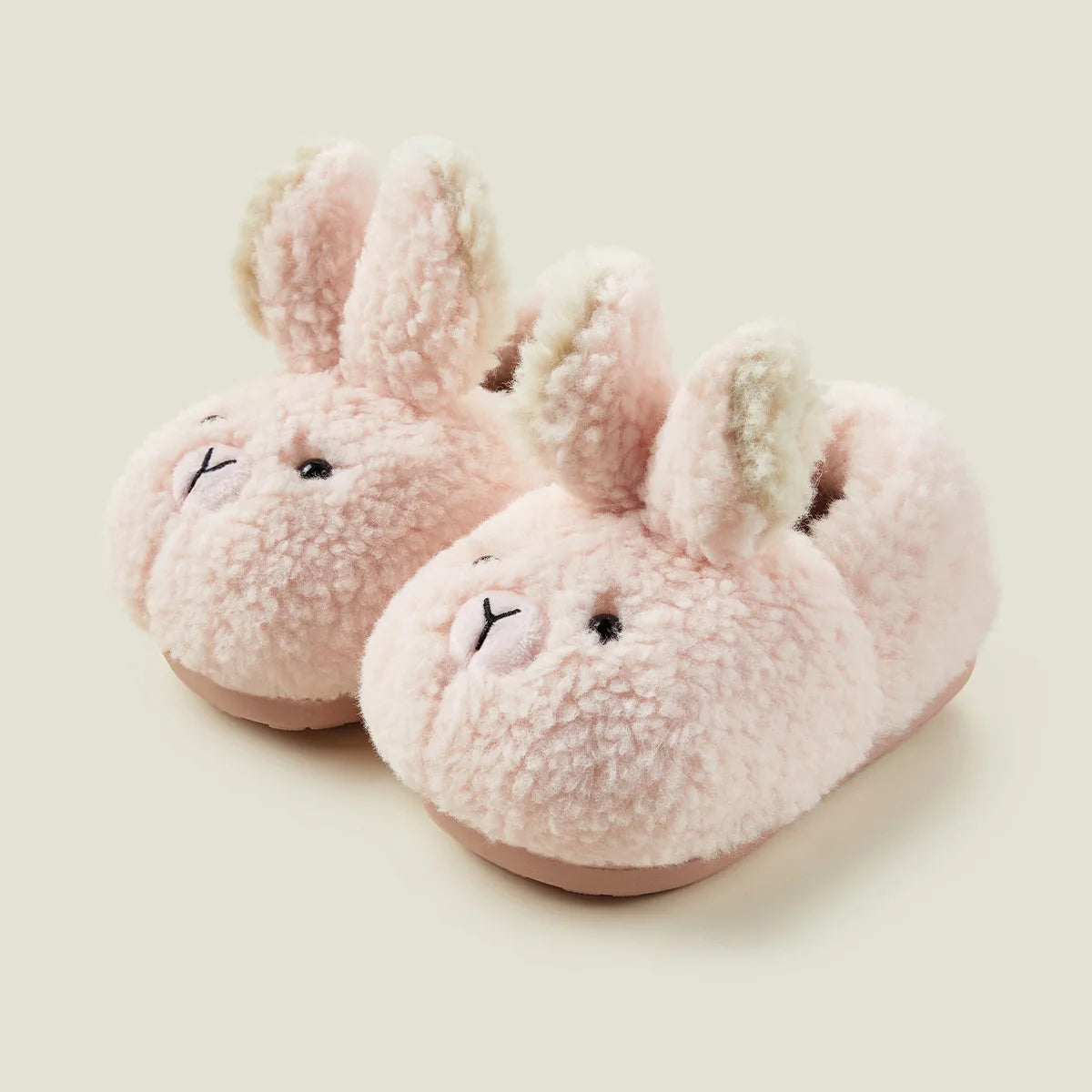 Fashion Children Cartoon Shoes Super Warm Boys Girls Cotton Shoes Cute Bunny Plush Ankle Shoes Short Fuzzy Kids Shoes