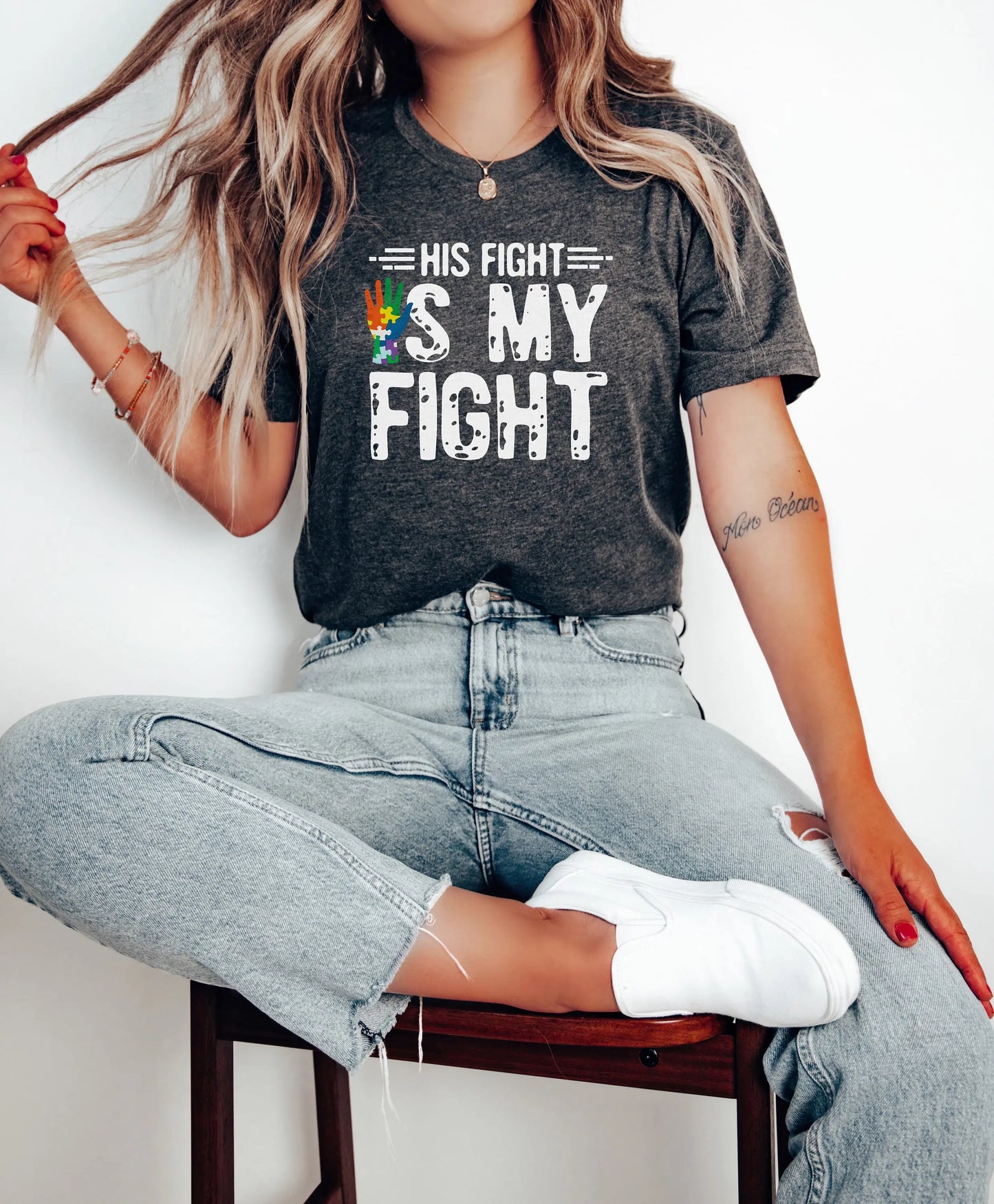 His Fight Is My T Shirt Autism Awareness Acceptance Neurodiversity Spread Kindness