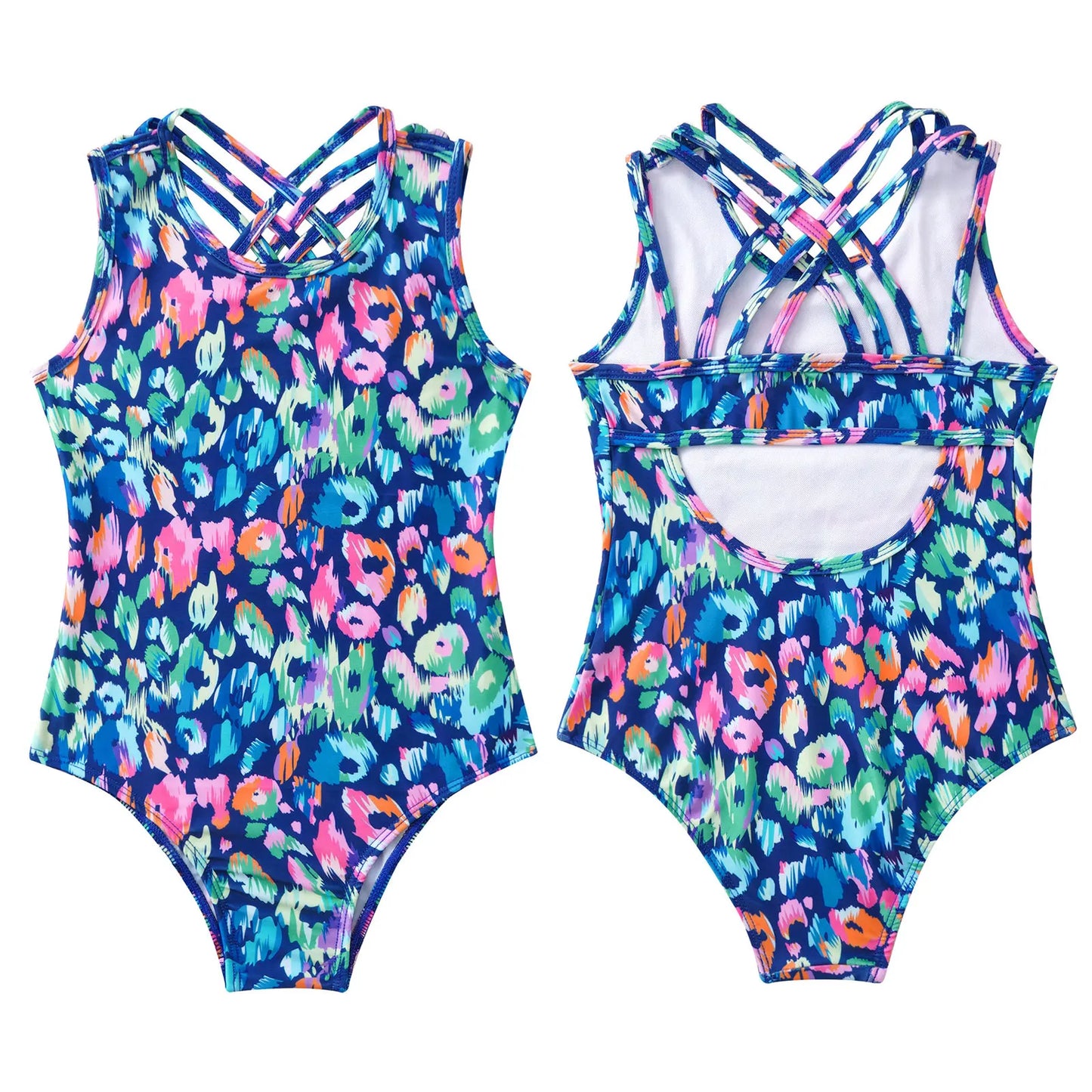 4-16Y Kids Girls Swimsuit New Children Swimwear One piece Swimming Outfit Summer Bathing Bikini Pool Beachwear Jumpsuit