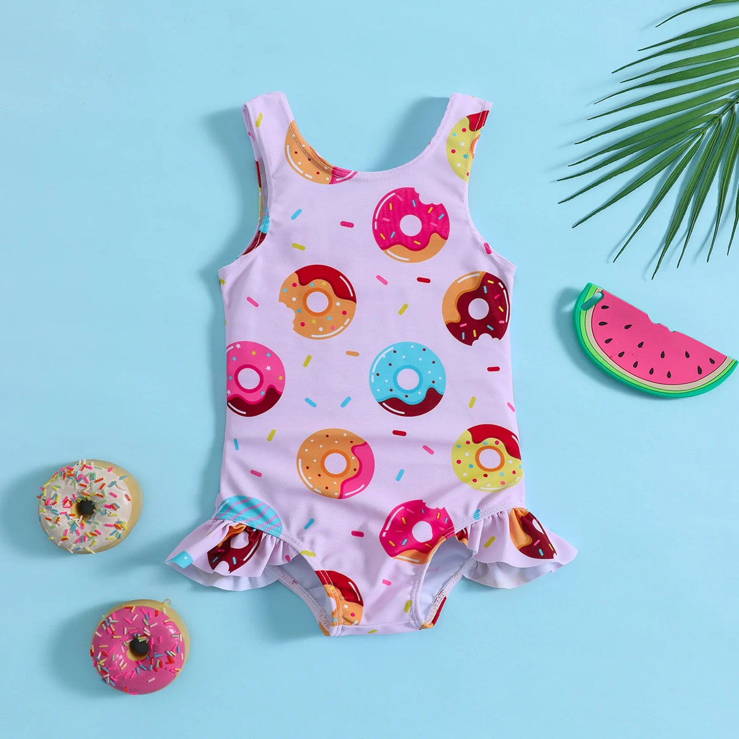 Girls Sleeveless Swimsuit Summer One-piece Swimwear for Kids Children Swimming Suit Toddler Bath Clothes Baby Clothing