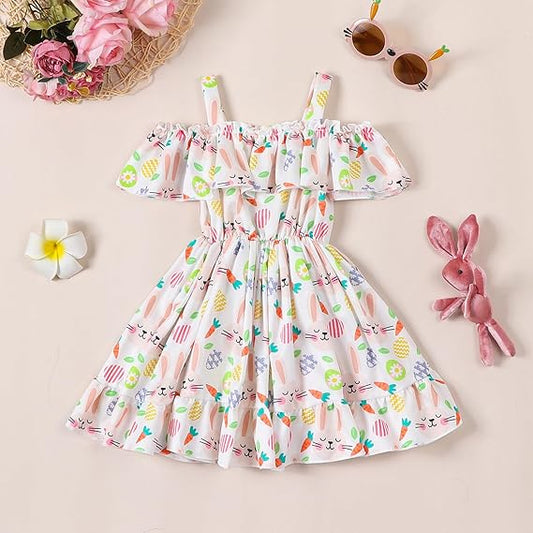 Girl's Lycra Floral Printed Frock Dress for Girls 2-3-YEARS