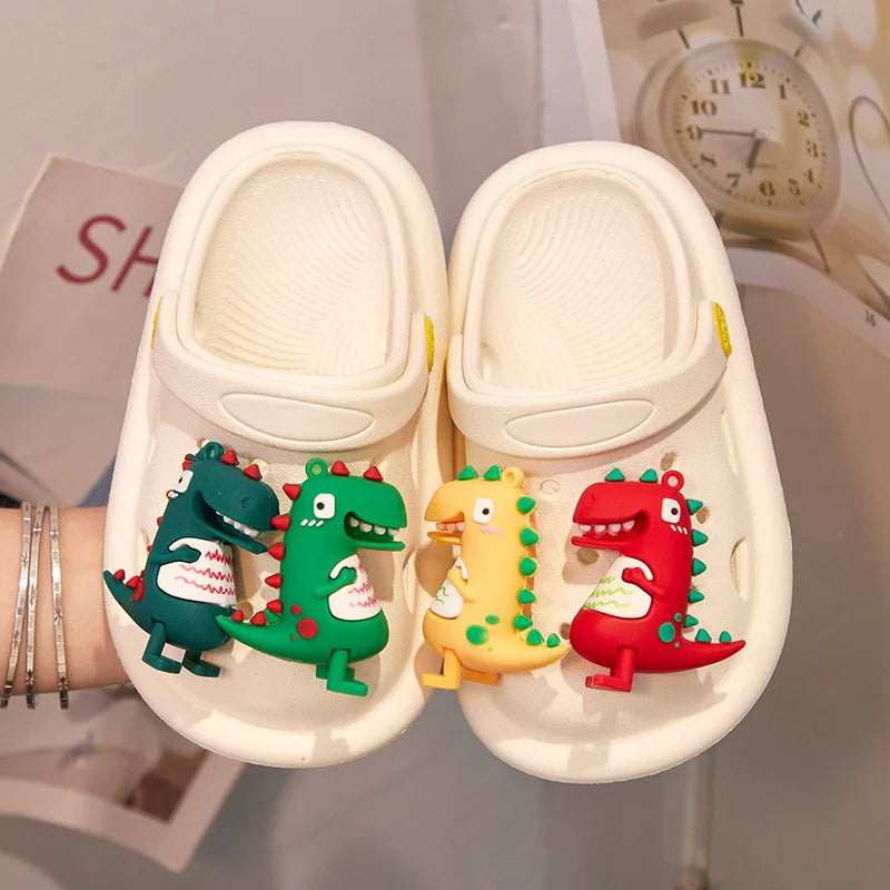 New Hole Shoes DIY Accessories 3D Cartoon Dinosaur Garden Shoe Decorations Removable Designer Shoe Buckle Kids Boys Girls Gifts